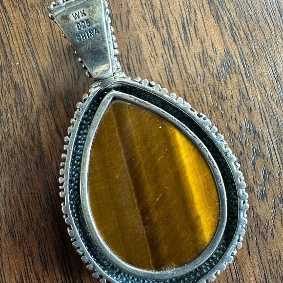 Whitney Kelly Sterling Silver Tiger’s Eye Pendant - Picture 2 of 4